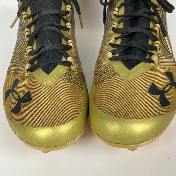 Under Armour Men's Spotlight MC Gold Football Cleats, Size 12 - Picture 4 of 16